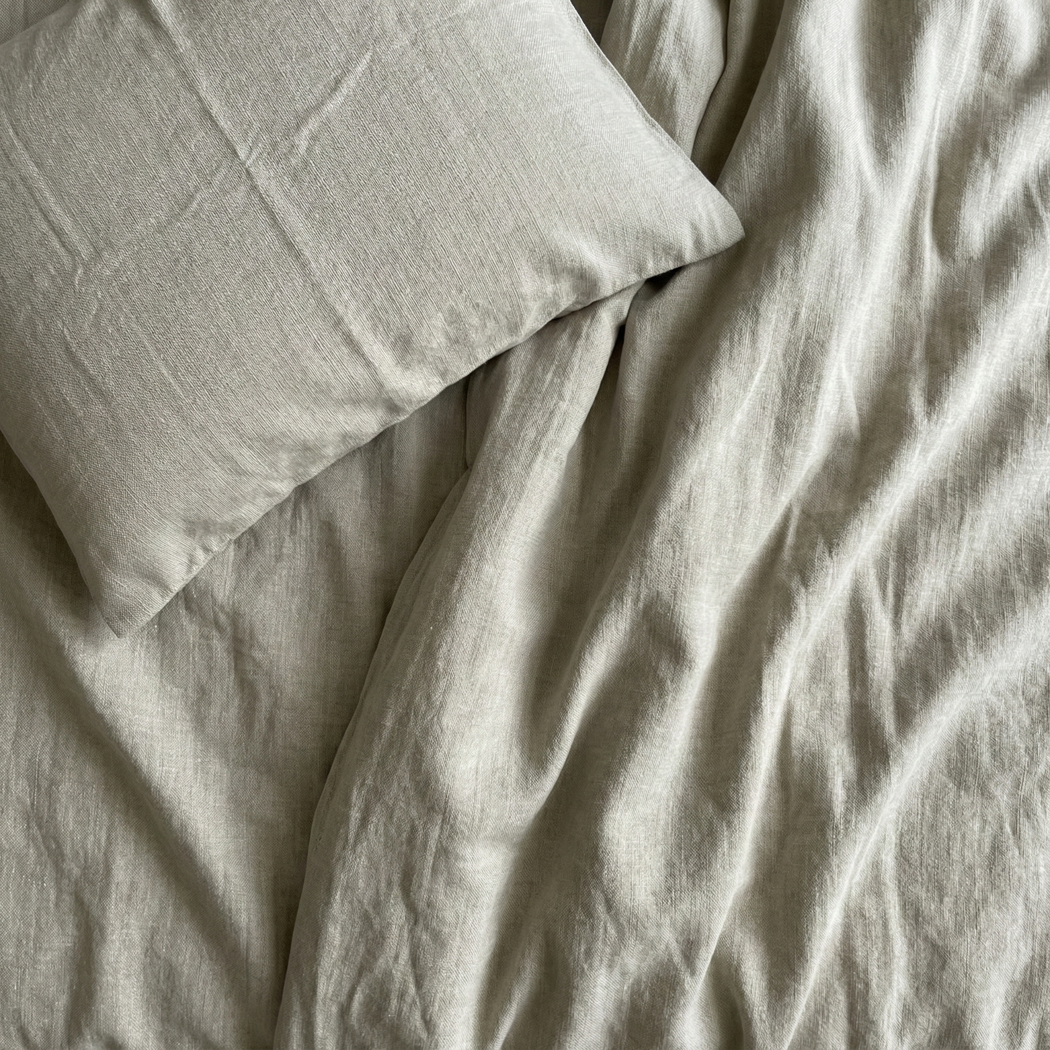 European Coastal Bedding Organic Cotton Flat King Bedsheet Set- Soft Dune