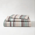 300TC Striped 100% Cotton Flat Bedsheet Set