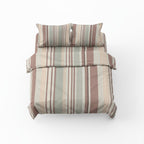 300TC Striped 100% Cotton Flat Bedsheet Set