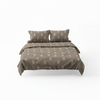 300TC Brown Floral 100% Cotton Flat Bedsheet Set